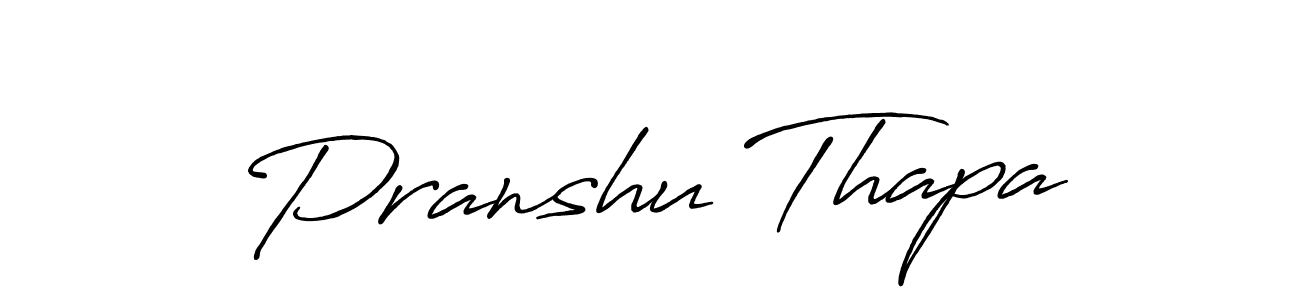 Design your own signature with our free online signature maker. With this signature software, you can create a handwritten (Antro_Vectra_Bolder) signature for name Pranshu Thapa. Pranshu Thapa signature style 7 images and pictures png