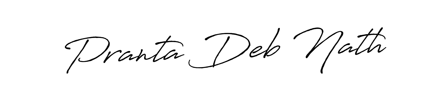 How to make Pranta Deb Nath name signature. Use Antro_Vectra_Bolder style for creating short signs online. This is the latest handwritten sign. Pranta Deb Nath signature style 7 images and pictures png