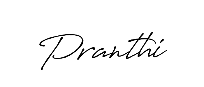 Make a beautiful signature design for name Pranthi. With this signature (Antro_Vectra_Bolder) style, you can create a handwritten signature for free. Pranthi signature style 7 images and pictures png