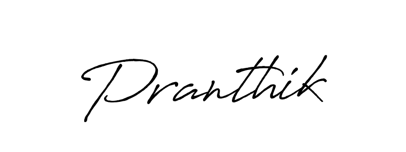 Use a signature maker to create a handwritten signature online. With this signature software, you can design (Antro_Vectra_Bolder) your own signature for name Pranthik. Pranthik signature style 7 images and pictures png