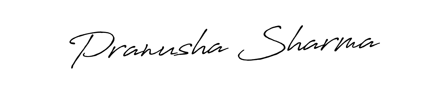 Also we have Pranusha Sharma name is the best signature style. Create professional handwritten signature collection using Antro_Vectra_Bolder autograph style. Pranusha Sharma signature style 7 images and pictures png