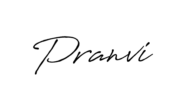 Create a beautiful signature design for name Pranvi. With this signature (Antro_Vectra_Bolder) fonts, you can make a handwritten signature for free. Pranvi signature style 7 images and pictures png