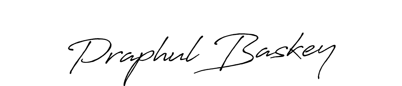 Use a signature maker to create a handwritten signature online. With this signature software, you can design (Antro_Vectra_Bolder) your own signature for name Praphul Baskey. Praphul Baskey signature style 7 images and pictures png