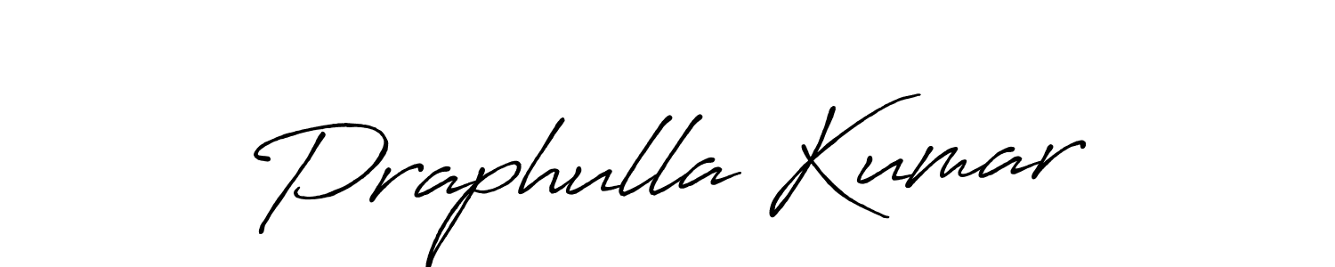 Create a beautiful signature design for name Praphulla Kumar. With this signature (Antro_Vectra_Bolder) fonts, you can make a handwritten signature for free. Praphulla Kumar signature style 7 images and pictures png