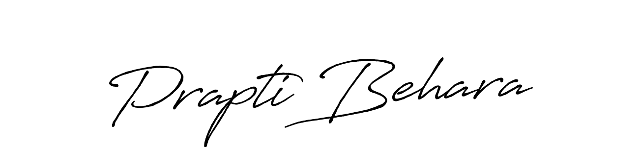 Make a short Prapti Behara signature style. Manage your documents anywhere anytime using Antro_Vectra_Bolder. Create and add eSignatures, submit forms, share and send files easily. Prapti Behara signature style 7 images and pictures png