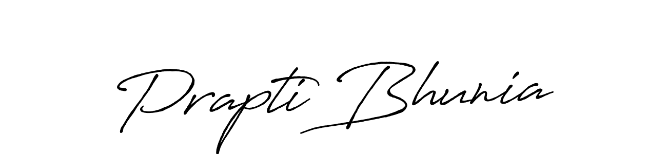 Design your own signature with our free online signature maker. With this signature software, you can create a handwritten (Antro_Vectra_Bolder) signature for name Prapti Bhunia. Prapti Bhunia signature style 7 images and pictures png