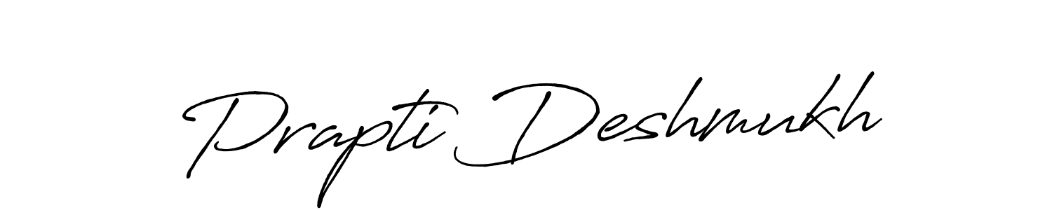 Use a signature maker to create a handwritten signature online. With this signature software, you can design (Antro_Vectra_Bolder) your own signature for name Prapti Deshmukh. Prapti Deshmukh signature style 7 images and pictures png
