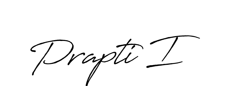 How to make Prapti I name signature. Use Antro_Vectra_Bolder style for creating short signs online. This is the latest handwritten sign. Prapti I signature style 7 images and pictures png