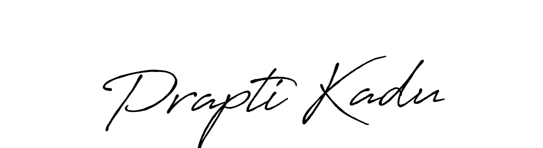 Make a beautiful signature design for name Prapti Kadu. With this signature (Antro_Vectra_Bolder) style, you can create a handwritten signature for free. Prapti Kadu signature style 7 images and pictures png