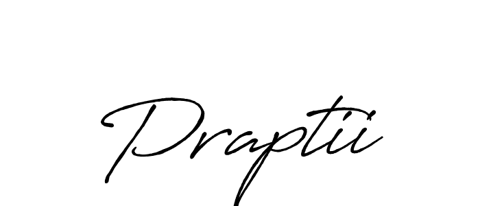 Make a beautiful signature design for name Praptii. With this signature (Antro_Vectra_Bolder) style, you can create a handwritten signature for free. Praptii signature style 7 images and pictures png