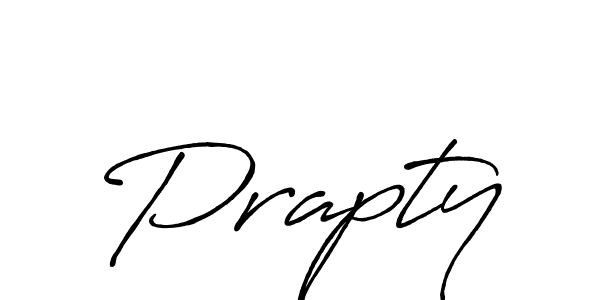 Design your own signature with our free online signature maker. With this signature software, you can create a handwritten (Antro_Vectra_Bolder) signature for name Prapty. Prapty signature style 7 images and pictures png