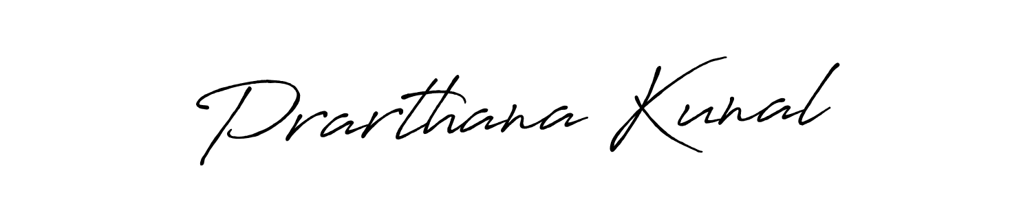 How to make Prarthana Kunal signature? Antro_Vectra_Bolder is a professional autograph style. Create handwritten signature for Prarthana Kunal name. Prarthana Kunal signature style 7 images and pictures png