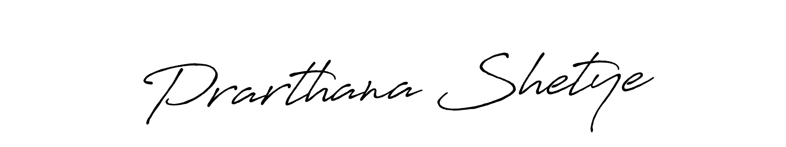 How to make Prarthana Shetye name signature. Use Antro_Vectra_Bolder style for creating short signs online. This is the latest handwritten sign. Prarthana Shetye signature style 7 images and pictures png