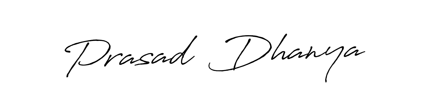 The best way (Antro_Vectra_Bolder) to make a short signature is to pick only two or three words in your name. The name Prasad  Dhanya include a total of six letters. For converting this name. Prasad  Dhanya signature style 7 images and pictures png