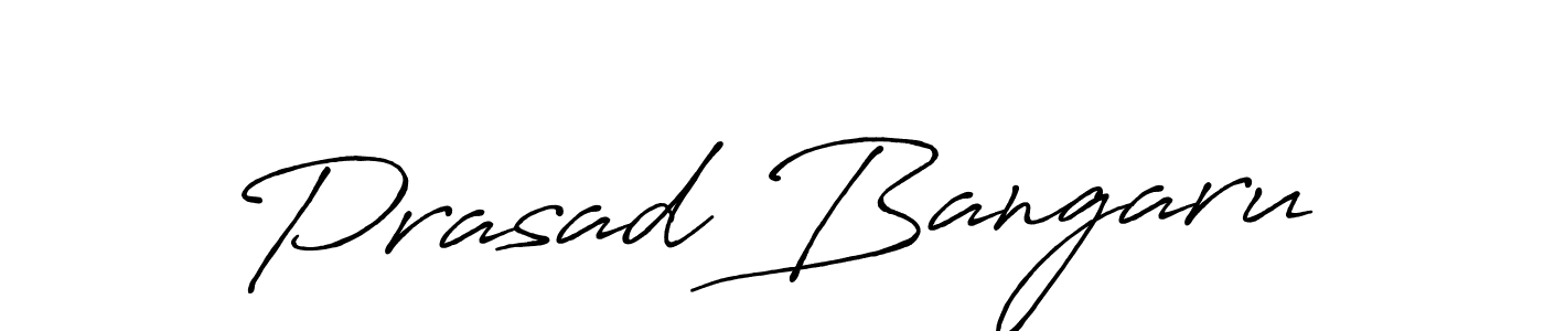 Create a beautiful signature design for name Prasad Bangaru. With this signature (Antro_Vectra_Bolder) fonts, you can make a handwritten signature for free. Prasad Bangaru signature style 7 images and pictures png