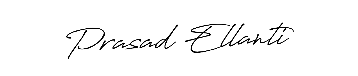 How to make Prasad Ellanti name signature. Use Antro_Vectra_Bolder style for creating short signs online. This is the latest handwritten sign. Prasad Ellanti signature style 7 images and pictures png