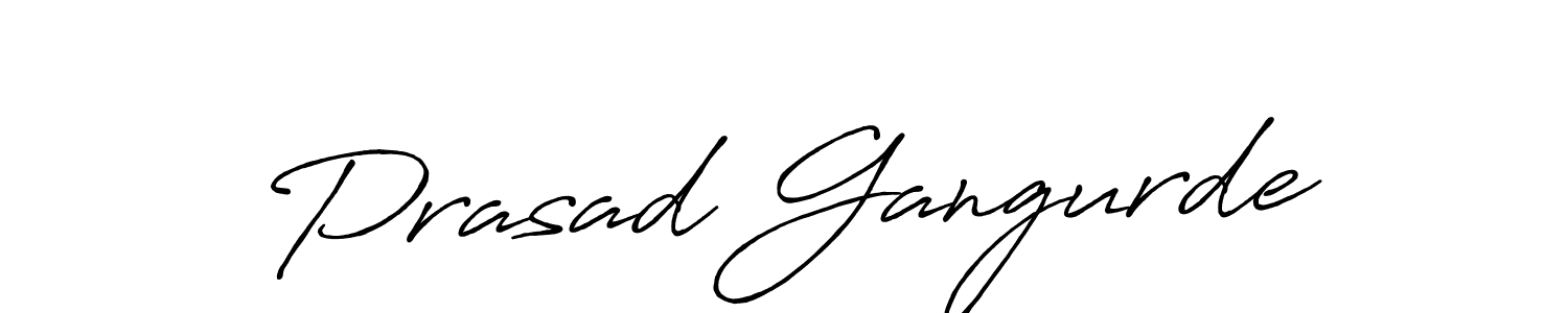 How to make Prasad Gangurde signature? Antro_Vectra_Bolder is a professional autograph style. Create handwritten signature for Prasad Gangurde name. Prasad Gangurde signature style 7 images and pictures png