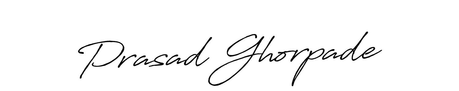 Create a beautiful signature design for name Prasad Ghorpade. With this signature (Antro_Vectra_Bolder) fonts, you can make a handwritten signature for free. Prasad Ghorpade signature style 7 images and pictures png