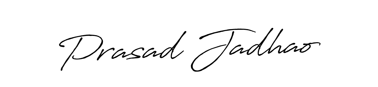 Make a beautiful signature design for name Prasad Jadhao. With this signature (Antro_Vectra_Bolder) style, you can create a handwritten signature for free. Prasad Jadhao signature style 7 images and pictures png