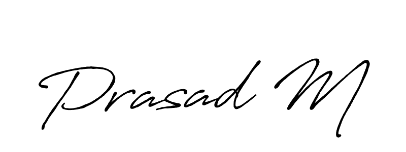 How to make Prasad M signature? Antro_Vectra_Bolder is a professional autograph style. Create handwritten signature for Prasad M name. Prasad M signature style 7 images and pictures png