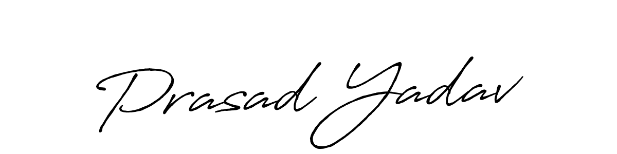 How to make Prasad Yadav name signature. Use Antro_Vectra_Bolder style for creating short signs online. This is the latest handwritten sign. Prasad Yadav signature style 7 images and pictures png