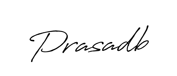 Make a beautiful signature design for name Prasadb. With this signature (Antro_Vectra_Bolder) style, you can create a handwritten signature for free. Prasadb signature style 7 images and pictures png