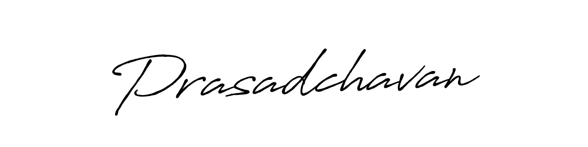 How to make Prasadchavan name signature. Use Antro_Vectra_Bolder style for creating short signs online. This is the latest handwritten sign. Prasadchavan signature style 7 images and pictures png