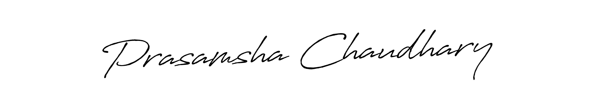 Prasamsha Chaudhary stylish signature style. Best Handwritten Sign (Antro_Vectra_Bolder) for my name. Handwritten Signature Collection Ideas for my name Prasamsha Chaudhary. Prasamsha Chaudhary signature style 7 images and pictures png