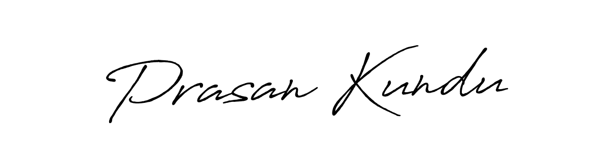 How to make Prasan Kundu name signature. Use Antro_Vectra_Bolder style for creating short signs online. This is the latest handwritten sign. Prasan Kundu signature style 7 images and pictures png