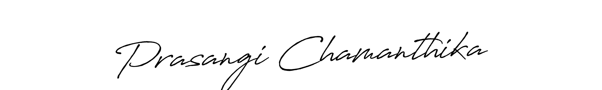 The best way (Antro_Vectra_Bolder) to make a short signature is to pick only two or three words in your name. The name Prasangi Chamanthika include a total of six letters. For converting this name. Prasangi Chamanthika signature style 7 images and pictures png