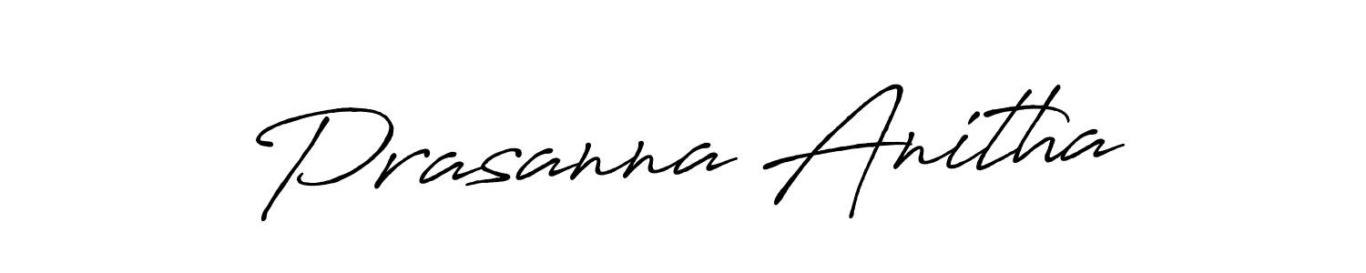 Create a beautiful signature design for name Prasanna Anitha. With this signature (Antro_Vectra_Bolder) fonts, you can make a handwritten signature for free. Prasanna Anitha signature style 7 images and pictures png
