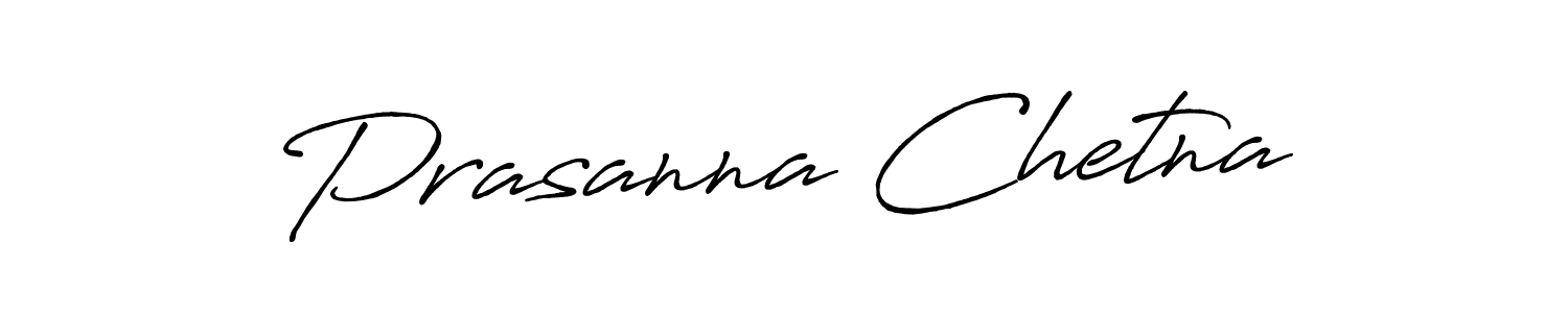 Create a beautiful signature design for name Prasanna Chetna. With this signature (Antro_Vectra_Bolder) fonts, you can make a handwritten signature for free. Prasanna Chetna signature style 7 images and pictures png