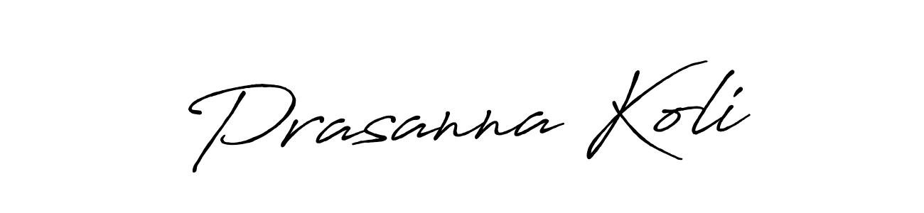 It looks lik you need a new signature style for name Prasanna Koli. Design unique handwritten (Antro_Vectra_Bolder) signature with our free signature maker in just a few clicks. Prasanna Koli signature style 7 images and pictures png