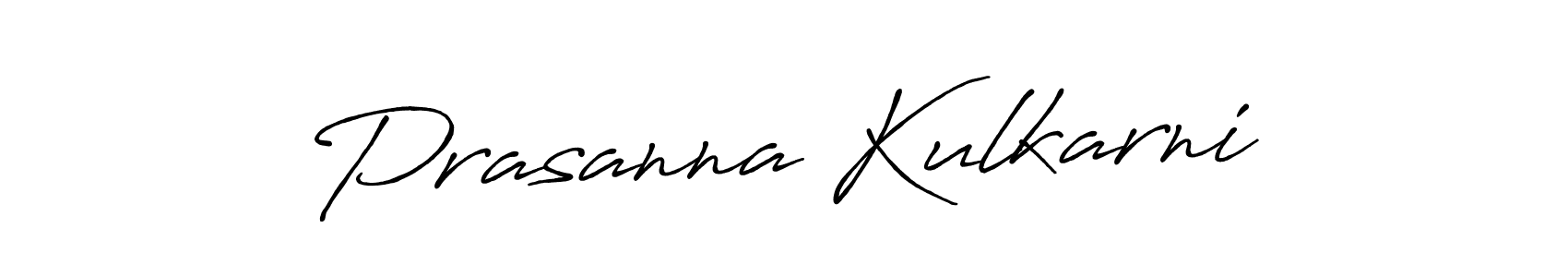 Create a beautiful signature design for name Prasanna Kulkarni. With this signature (Antro_Vectra_Bolder) fonts, you can make a handwritten signature for free. Prasanna Kulkarni signature style 7 images and pictures png