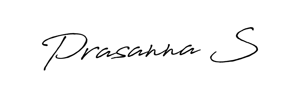 Similarly Antro_Vectra_Bolder is the best handwritten signature design. Signature creator online .You can use it as an online autograph creator for name Prasanna S. Prasanna S signature style 7 images and pictures png