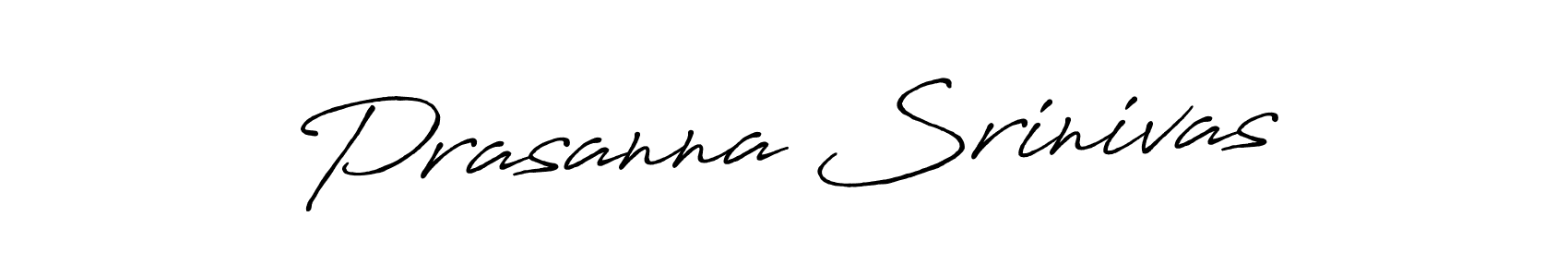 Create a beautiful signature design for name Prasanna Srinivas. With this signature (Antro_Vectra_Bolder) fonts, you can make a handwritten signature for free. Prasanna Srinivas signature style 7 images and pictures png