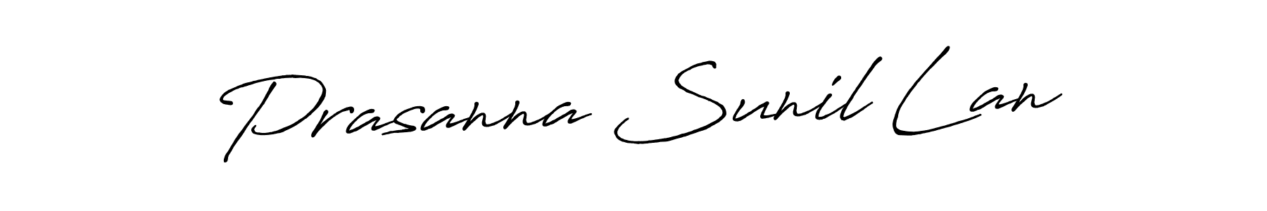 Also You can easily find your signature by using the search form. We will create Prasanna Sunil Lan name handwritten signature images for you free of cost using Antro_Vectra_Bolder sign style. Prasanna Sunil Lan signature style 7 images and pictures png
