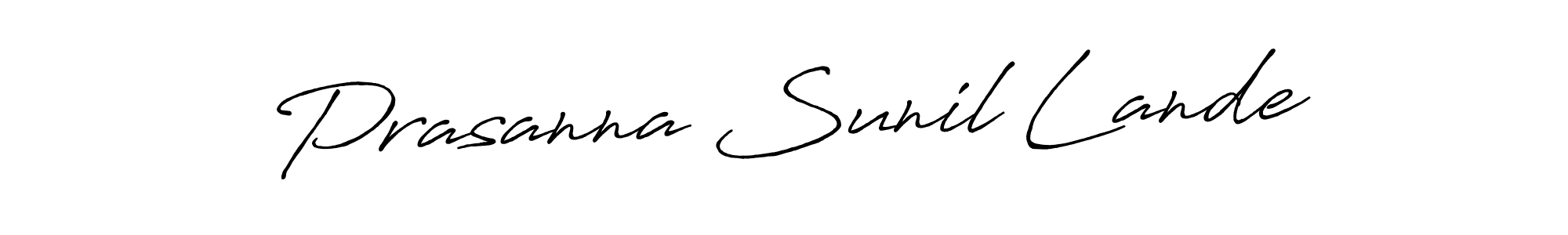 Create a beautiful signature design for name Prasanna Sunil Lande. With this signature (Antro_Vectra_Bolder) fonts, you can make a handwritten signature for free. Prasanna Sunil Lande signature style 7 images and pictures png