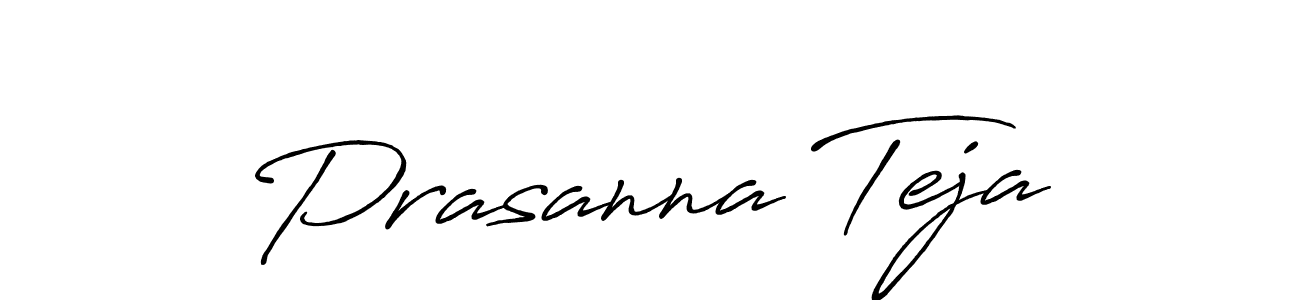 Use a signature maker to create a handwritten signature online. With this signature software, you can design (Antro_Vectra_Bolder) your own signature for name Prasanna Teja. Prasanna Teja signature style 7 images and pictures png