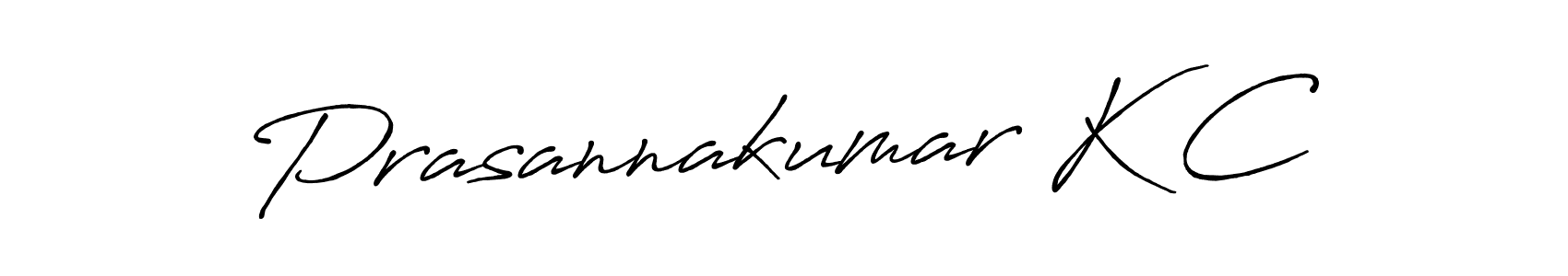 Make a beautiful signature design for name Prasannakumar K C. With this signature (Antro_Vectra_Bolder) style, you can create a handwritten signature for free. Prasannakumar K C signature style 7 images and pictures png