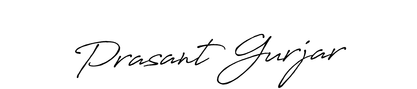 How to make Prasant Gurjar signature? Antro_Vectra_Bolder is a professional autograph style. Create handwritten signature for Prasant Gurjar name. Prasant Gurjar signature style 7 images and pictures png