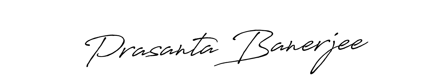 How to make Prasanta Banerjee name signature. Use Antro_Vectra_Bolder style for creating short signs online. This is the latest handwritten sign. Prasanta Banerjee signature style 7 images and pictures png