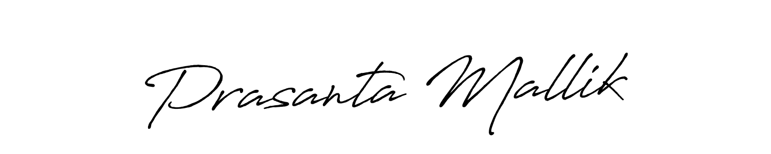 How to make Prasanta Mallik name signature. Use Antro_Vectra_Bolder style for creating short signs online. This is the latest handwritten sign. Prasanta Mallik signature style 7 images and pictures png