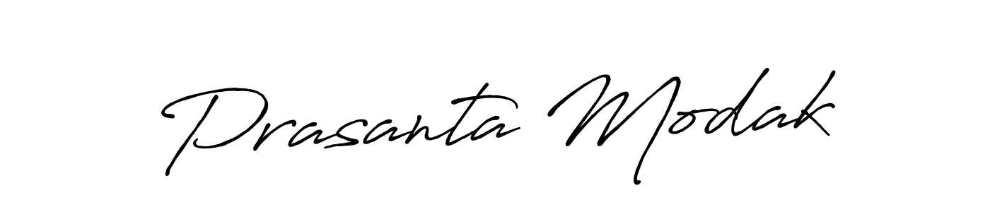 Create a beautiful signature design for name Prasanta Modak. With this signature (Antro_Vectra_Bolder) fonts, you can make a handwritten signature for free. Prasanta Modak signature style 7 images and pictures png