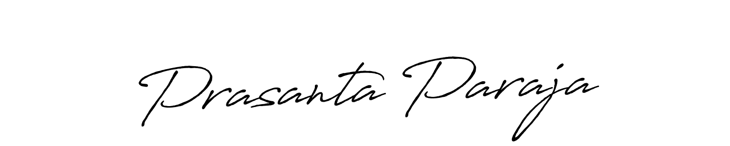 Create a beautiful signature design for name Prasanta Paraja. With this signature (Antro_Vectra_Bolder) fonts, you can make a handwritten signature for free. Prasanta Paraja signature style 7 images and pictures png