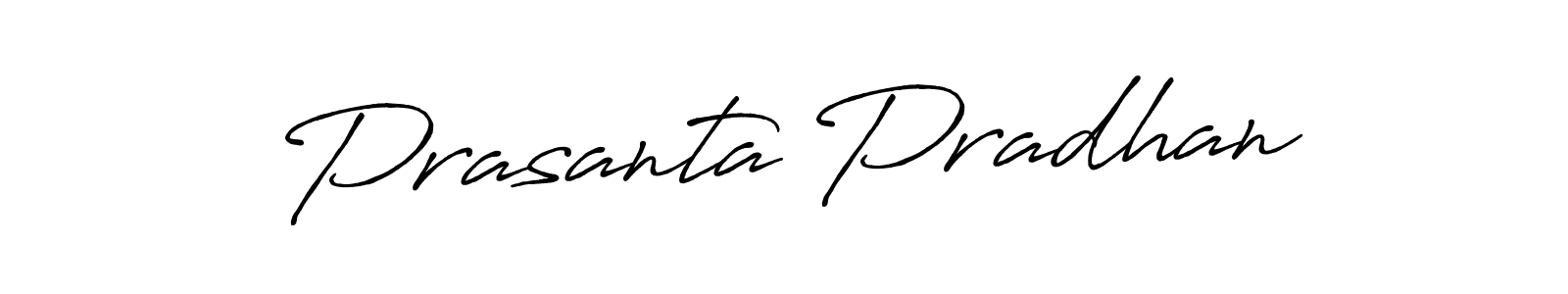 Create a beautiful signature design for name Prasanta Pradhan. With this signature (Antro_Vectra_Bolder) fonts, you can make a handwritten signature for free. Prasanta Pradhan signature style 7 images and pictures png