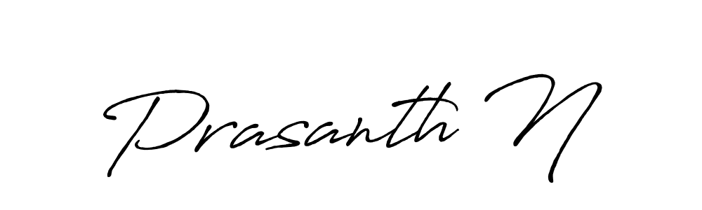 Create a beautiful signature design for name Prasanth N. With this signature (Antro_Vectra_Bolder) fonts, you can make a handwritten signature for free. Prasanth N signature style 7 images and pictures png