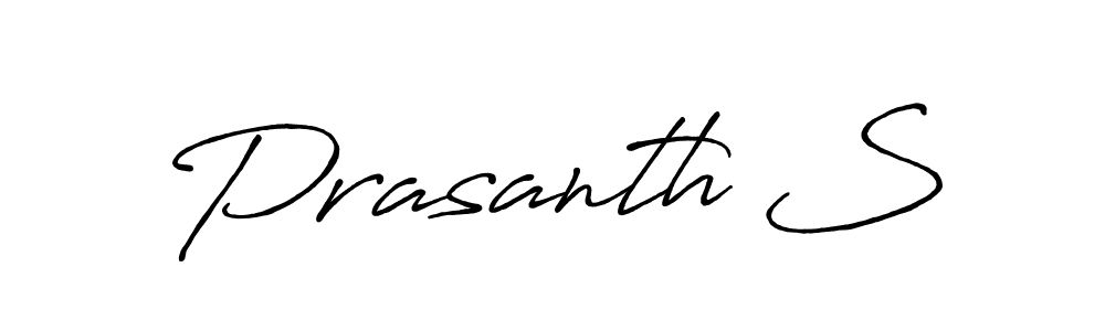 Create a beautiful signature design for name Prasanth S. With this signature (Antro_Vectra_Bolder) fonts, you can make a handwritten signature for free. Prasanth S signature style 7 images and pictures png