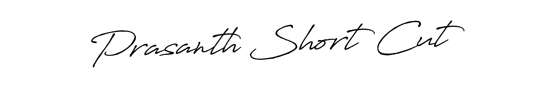 Make a beautiful signature design for name Prasanth Short Cut. With this signature (Antro_Vectra_Bolder) style, you can create a handwritten signature for free. Prasanth Short Cut signature style 7 images and pictures png
