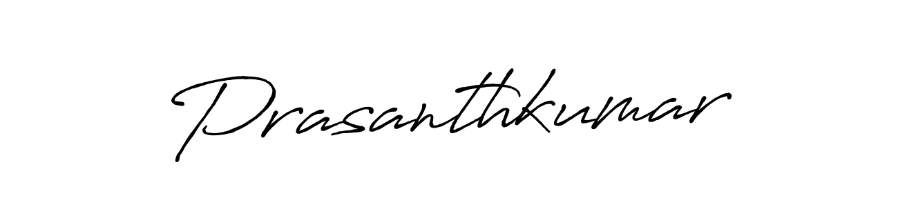 How to make Prasanthkumar name signature. Use Antro_Vectra_Bolder style for creating short signs online. This is the latest handwritten sign. Prasanthkumar signature style 7 images and pictures png